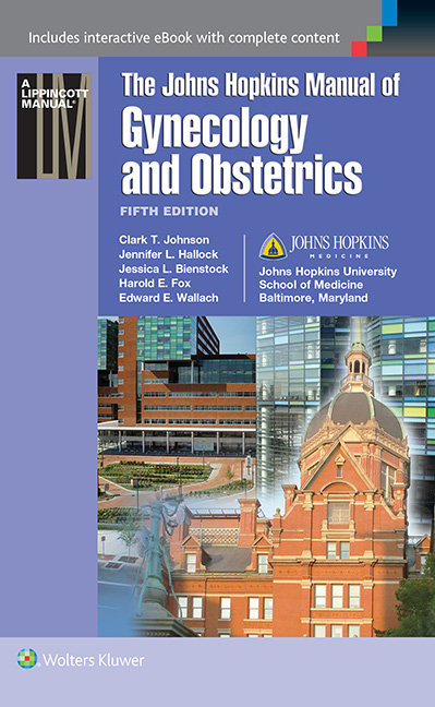 Johns Hopkins Manual of Gynecology and Obstetrics, 5/e(IE)